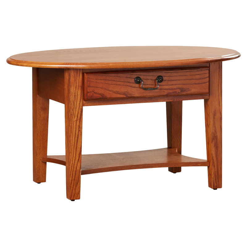 Charlton Home® Oval Solid Wood Coffee Table & Reviews Wayfair